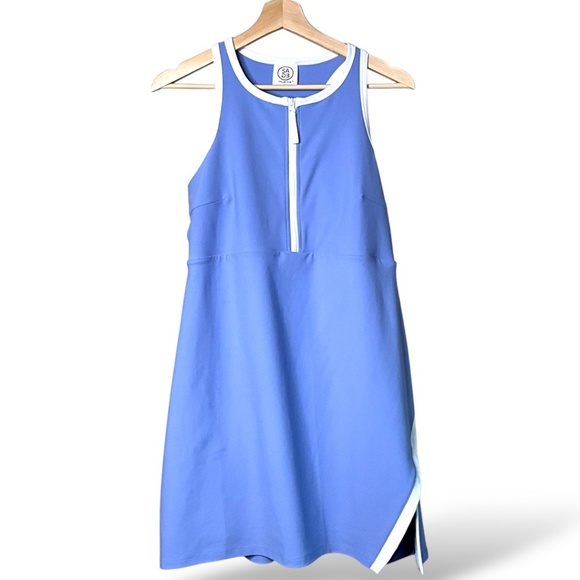 SAGE COLLECTIVE Periwinkle Sport / Tennis Dress w/ Shorts 1/4 Zip Front Sz L - Picture 4 of 13